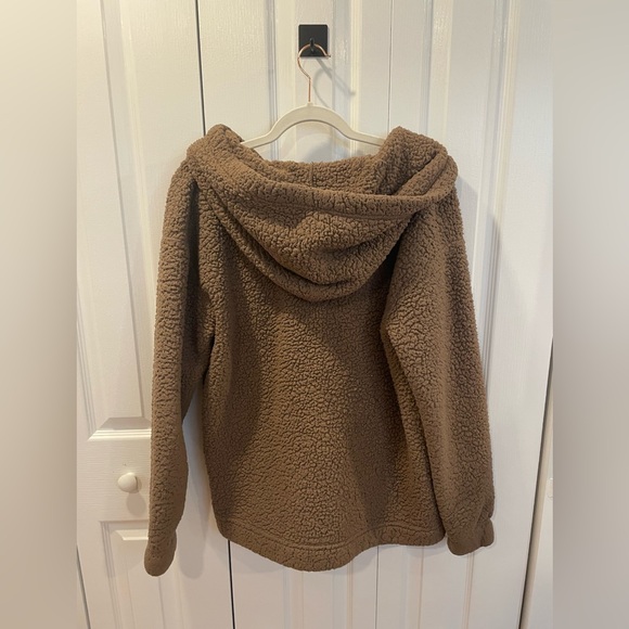 brown teddy pullover hoodie - Picture 5 of 7